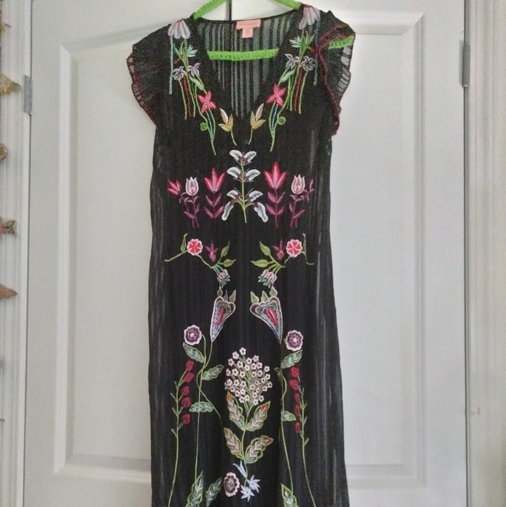 Beaded and Embroidered Not So Serious Dress from Anthropologie
